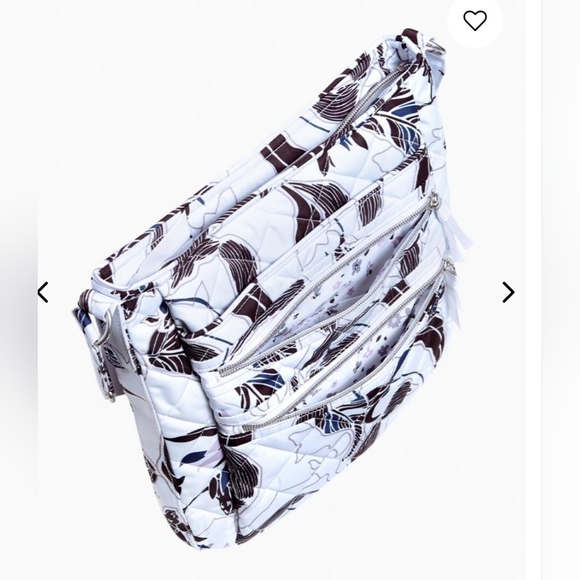 NWOT VERA BRADLEY floral white and black crossbody bag - Picture 3 of 12